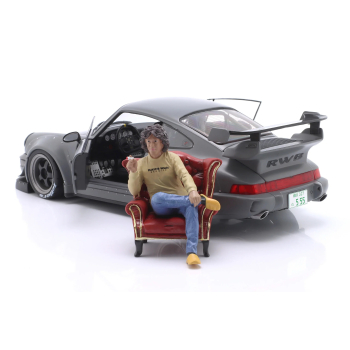 Porsche 911 (964) RWB Bodykit 2024 Nardo grey + figurka - skala 1:18 - Solido